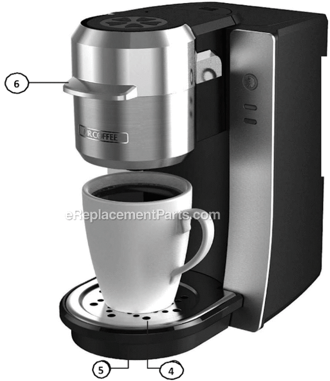 Page A Diagram and Parts List for BVMC-KG2  Mr Coffee Coffee Maker